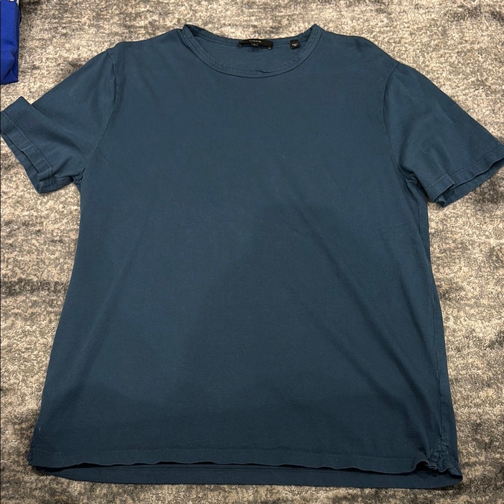Vince Blue Short Sleeve Crew Neck Tee